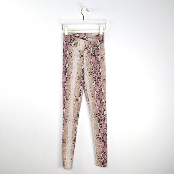 Fashion Nova Shed Your Skin Pink Snakeskin Leggings XS - Picture 5 of 13